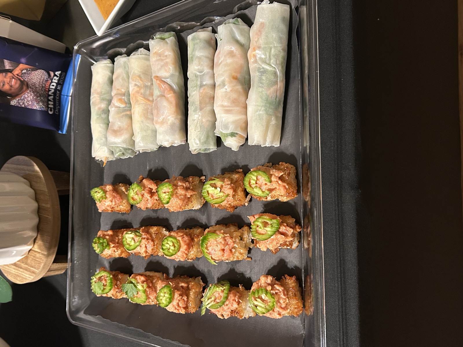 Fresh spring rolls and spicy bites