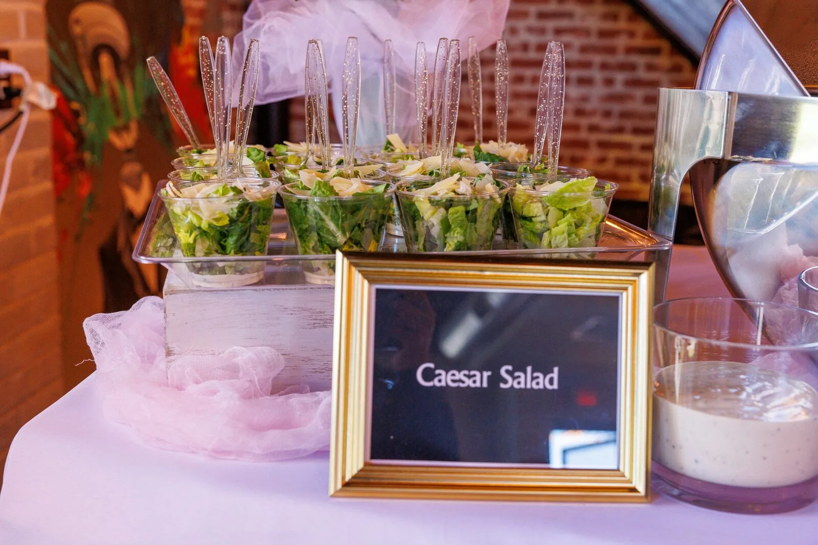Individual Caesar salad cups